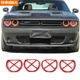 Red Front Headlight Lamp Cover Guards Trim Bezel For Dodge Challenge 2015+ 4PCS