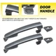 Fit Toyota RAV4 Corolla Highlander Gray Rear Left Right Outside Door Handle 2pc