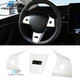 For 17-23 Tesla 3 & 20-23 Y Steering Wheel Overlay Trim Accessorie ABS White 3PC