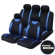 FOR TOYOTA C-HR CHR- 9PC BLUE/BLACK SEAT COVER SET CAR VAN
