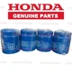 11 - 16 HONDA CR-Z CRZ OIL FILTER 4 PACK GENUINE OEM NEW