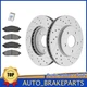 283mm Front Drilled Brake Rotors Ceramic Pads for 2011 2012 2013 Nissan LEAF