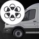 Black D-Rings Rear Cargo Tie Down Hook(6) For 2015-2023 Ford Transit 150/250/350