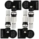 4 Silver Metal Valve TPMS Tire Pressure Sensors for Buick Ele
