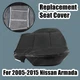 For 2014 Nissan Armada SL Sport Utility 4-Door Driver Bottom Seat Cover Black 