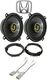 Kicker 6.5" Front Car Speaker Replacement Kit For 2003-2007 Honda Accord