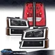 LED DRL Headlights Lamps & Tail Lights Fit For 03-07 Chevy Silverado