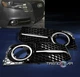 2009-2012 AUDI A4 B8 BUMPER FOG LIGHT LAMP GRILLE COVER GLOSSY BLACK/CHROME TRIM