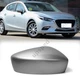 Silver Right Side Car Rearview Mirror Cap Cover For Mazda 3 Axela M3 2017-2019