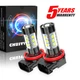 For Hyundai Veloster 2013-2017 2X LED Fog Light Bulbs 6000k H8 H9 H11 COB chips