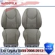 For Toyota RAV4 2006-2012 Driver & Passenger Perforated Leather Seat Cover Gray
