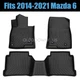 For 2014-2021 Mazda 6 TPE All-Weather Front & Rear Floor Mats Liners Set 2 Row