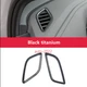 For VW ID.4 ID4 2021-2024 Black Stainles Console Upper Air Vent Outle cover trim