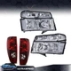 Chrome Bumper Headlights & Tail Lights Fit For 04-12 Chevy Colorado GMC Canyon
