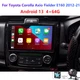 4-64GB Android13 For Toyota Corolla Axio Fielder E160 2012-21 Carplay Car Radio 