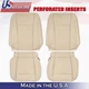 2015 to 2017 Fits Ford F150 Lariat 2xTops & 2x Bottoms Perf Leather Covers Tan