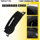 Dash Cover Sun-proof Mat Dashboard Pad Black for Chevy Silverado 1500 2007-2013