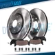 11.14 inch Front Disc Brake Rotors Ceramic Brake Pads for 2003 2004 2005 Mazda 6
