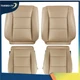 Tan Driver Passenger Bottom Top Seat Cover For Toyota Land Cruiser 1998-06 2007
