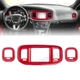 Red Carbon Style Dash Screen Air Vent Outlet Cover For Dodge Charger 2015-2023