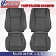 2015 2016 2017 Fits Ford F150 Lariat 2xTops & 2xBottoms Leather Covers Black