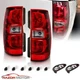 For 2007-2014 Chevy Suburban Tahoe Red Clear Replacement Tail Lights Lamp Pair