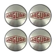 Genuine Jaguar Red Retro Script Center Caps XJ XK XF XE F-Type E-Pace C2C39745