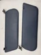 87 - 96 Ford Bronco F-150 F-250 F-350 Driver Passenger Sun Visor Set BLUE Vinyl