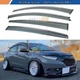 For 2015-2022 Honda HR-V HRV Chrome Trim Smoke Tinted Window Visor Rain Guards
