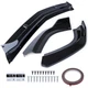 GLOSS BLACK B STYLE FRONT BUMPER LIP FOR 2015-18 MERCEDES BENZ W205 C300 C43 AMG