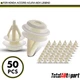 50Pcs Triple Head Fasteners Trim Panel Retainer for Honda Accord Acura 10.5 mm