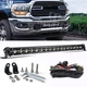 for 19-20 21 22 23 Ram 2500/3500 360W 20'' LED Light Bar Bumper Mount Wiring Kit
