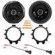 2x Kicker 6.5" 240W Coaxial Speakers + Speaker Harness Wire W/Adapters (95-2009)