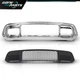 Front Lower Grille & Bumper Grill Bezel Chrome Fit For Jeep Grand Cherokee 17-22