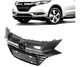 Black & Chrome Front Upper Grille Grill For 2016 2017 2018 Honda HR-V HRV