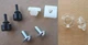 2 NOS LOCK KNOB FERRULES & LICENSE HRDWR! FOR BEL AIR IMPALA CHEVELLE NOVA ETC