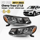 For 2017-2022 Chevrolet Trax Halogen Chrome w/ Bulb Headlight Pair Right+Left