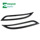 Rear Bumper Carbon Fiber Pattern Fog Light Molding Trim for 17-23 Tesla 3