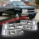 Chrome Housing Headlight+Corner Light+Bumper Lamps for 94-00 Chevy C/K GMT400