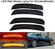 For 2015-2021 Chrysler 300 Amber Red LED Side Marker Light Front Rear Lamp 4pcs
