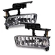 Fit For 99-2002 GMC Sierra 1500 2500 3500 Fog Lights Bumper Driving Lamps LH&RH
