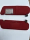 1987-1996 Ford F150 F250 F350 Bronco DARK RED CLOTH Sun Visors Sunvisor Pair
