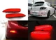 2x Red DRL LED Bumper Turn Signal Stop Brake Light For 2014-2019 Mazda 3/Mazda 6