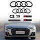 Audi Q3 6Pcs Emblem Gloss Black Rings Front Rear Quattro S-line Combo 2013-2021