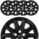 4 fits Mazda 3 Grand Touring 2017 2018 Black 18" Wheel Skins Hub Caps Rim Covers