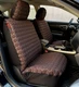 Heavy Duty Brown Linen 3D Embossed DOT For MERCEDES BENZ GLK 350 2011-2014