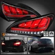 Red Fits 2010-2016 Hyundai Genesis Coupe LED Sequential Signal Tail Lights Black