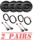 Pioneer TSA1680F 350W Front/Rear Speakers w/kits for Honda Civic 2006-2017