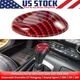 For Chevrolet Corvette C7 Z06 Carbon Fiber Gear Shift Knob Head Cover Trim Red