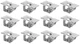 12 DOOR PANEL NUTS FOR MOPAR COMPASS LIBERTY PATRIOT JOURNEY NITRO ETC 6508506AA